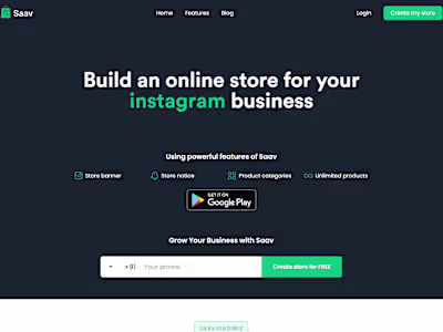 Saav - Create your online store