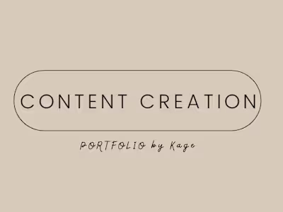 Content Creation Portfolio