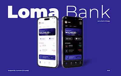 Loma Banking App UI/UX Design