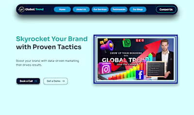 Global Trend Homepage Hero Section Redesign UI/UX Concept