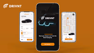 Designed a luxury car rental mobile app for DRIVNT