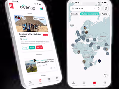 Overlap App Development for Social Travel Planning