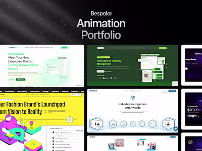 Custom Animation Showcase  | Website + Dashboard + Mobile Apps
