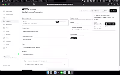 CE Project Management Web Application