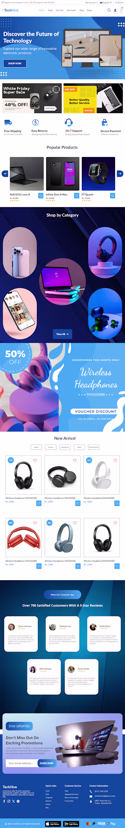 Electronic Product Web Design