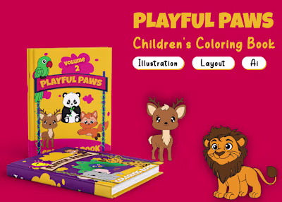 Playful Paws: Coloring book :: Behance