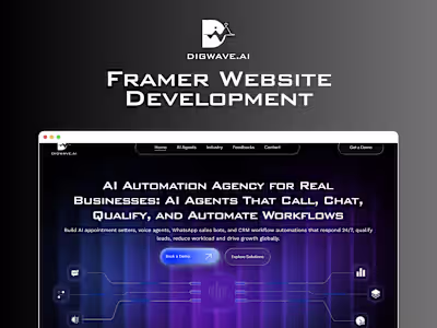 Digwave.ai – AI Automation Agency Website (Framer Development)