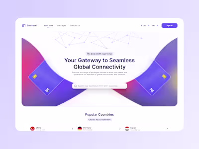 Simmaxi - Esim Market Landing page