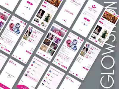 Online clothing shop app design 