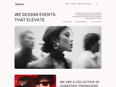 Visionaire Homepage Develop in Framer