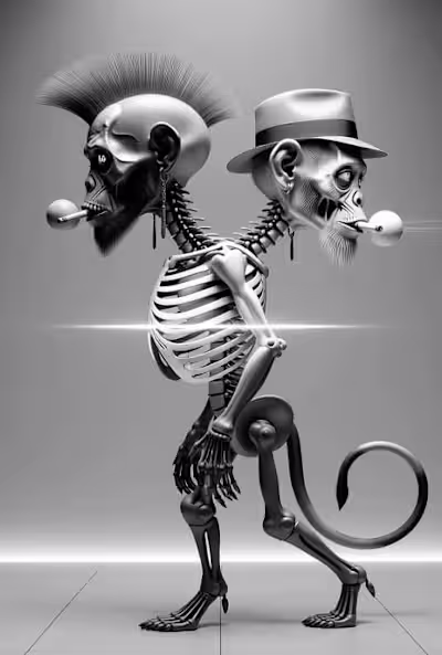 THE SPLIT WALKER — Dual identity studied through form, motio...