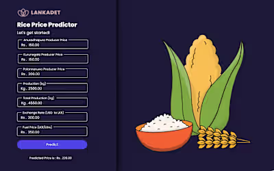 🚀 Rice Price Predictor Web App for Sri Lanka! 🌾
