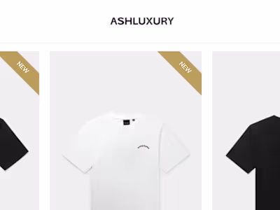 ASHLUXURY | UX UI Design| E commerce| Shopify|