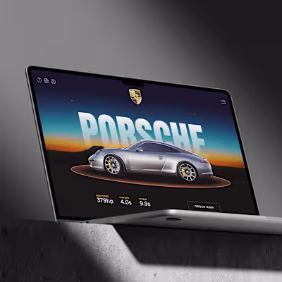 Porsche Premium Landing Page Concept