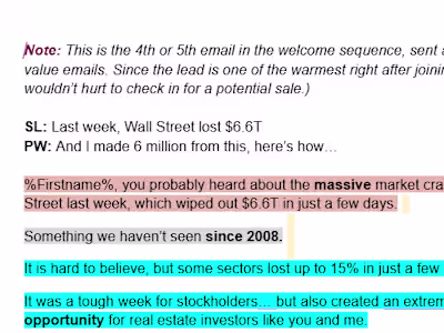 Email: Real Estate Training Program