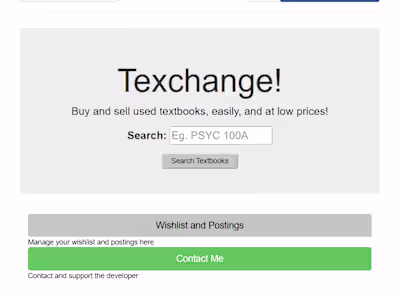 Texchange · First App!