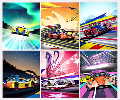 Radical Motorsports 2023 Season Posters(Client Work)