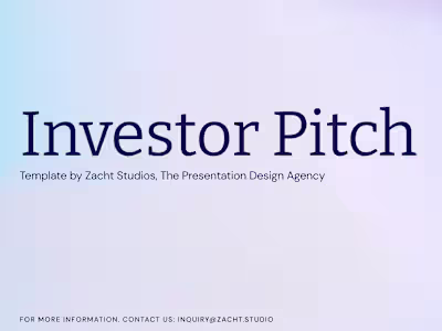Investor Pitch Template