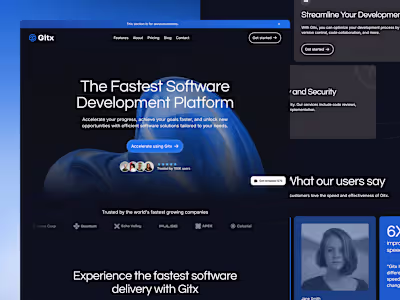 GitX Pro SaaS Startup Website Design