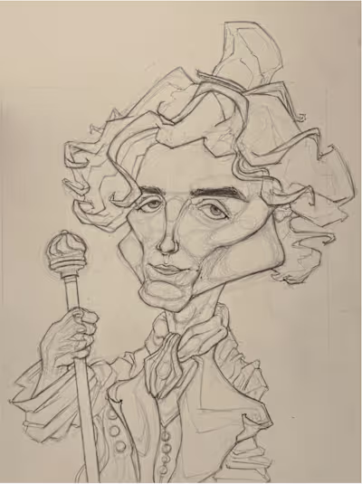 Caricature // Timothee Chalamet