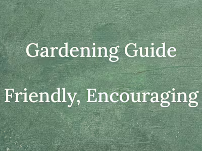 Setting the tone for an educational guide to gardening