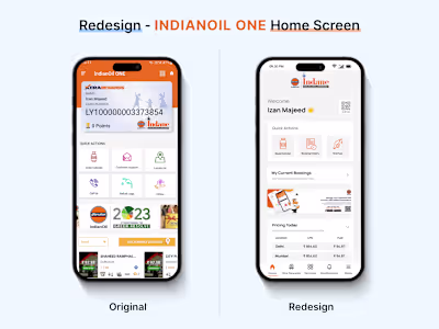 Redesign Concept - 'IndianOil One' Home Screen