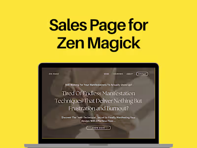 Sales Page for Zen 