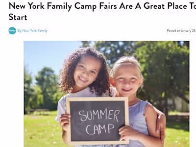 Article: "New York Family Camp Fairs Are A Great Place To Start"