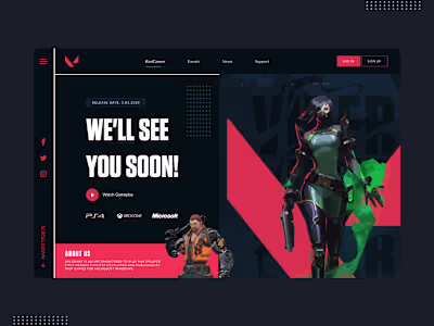 Valorant UI Design Concept | Rish Designs