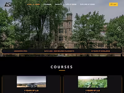 GSKM LAW COLLEGE – Dynamic Website for CMS