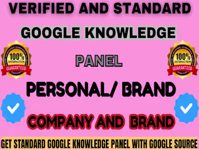 I will create a lifetime verified google knowledge panel 
