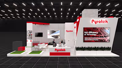 Pyrotek – Exhibition Booth Design 130m² ALUEXPO