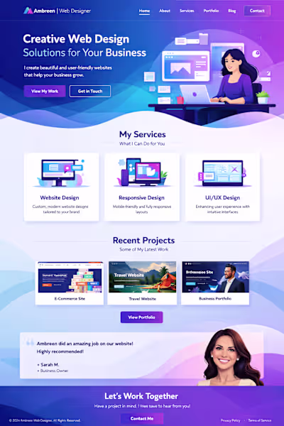 "Excited to share my web