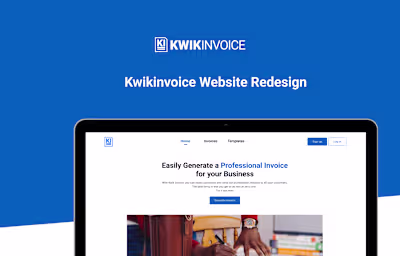 Kwik Invoice- Website Redesig