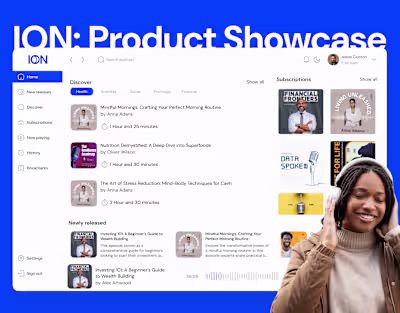 ION Podcast Web App for Professionals Exploration