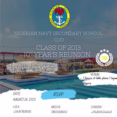 High school Reunion poster