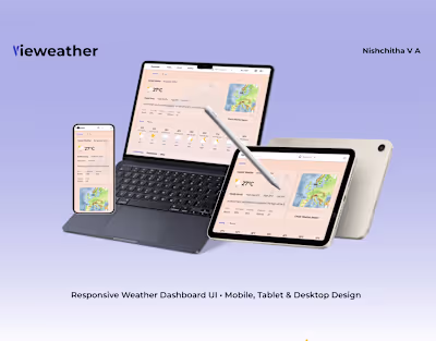 Responsive Weather Dashboard UI in Figma
