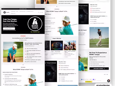 High-converting landing page design for