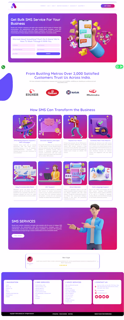 Admobily Landing Page - Modern Website Design