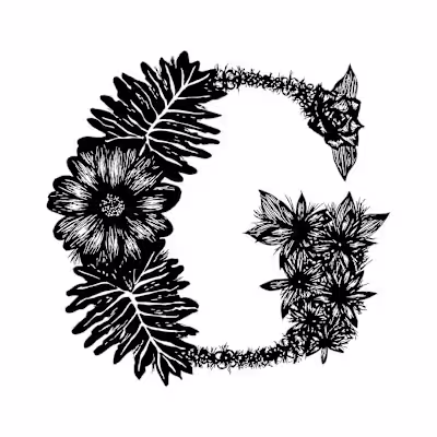 Illustrated Lettering with flowers