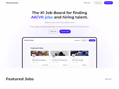 RealityJobs | Webflow Development + Airtable