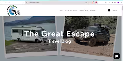 Travel Blog Website Design: "The Great Escape