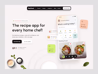 Food Recipe Landing Page