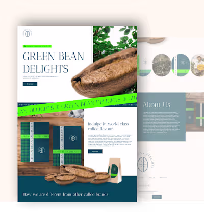Green Bean Delights Landing Page Design and Development