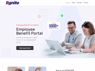 Landing page design