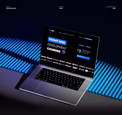 Landing page | Front-end development courses :: Behance
