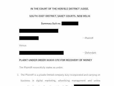 Drafted a Summary Suit under