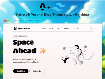 Space Ahead: Astro v5 Blog Template