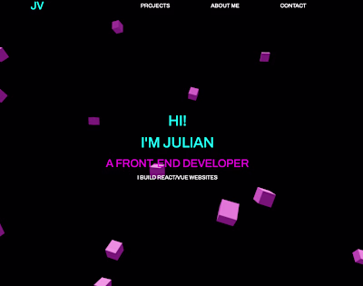 Portfolio with 3D animations