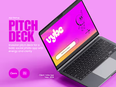 Investor Pitch Deck for Vybe Social Photo App